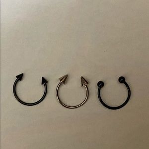 Listing for tantengching Spiked Horseshoe Ring Hoop 16g 13mm 1/2" Lip Nose